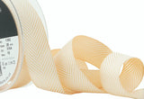 R9185 25mm Ecru (Cream) Herringbone Woven Jacquard Ribbon, Berisfords