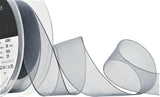 R9238 25mm Smoked Grey Super Sheer Ribbon by Berisfords