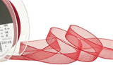 R9239 15mm Scarlet Berry Red Super Sheer Ribbon by Berisfords