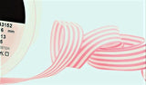 R9271 16mm Pink-White Crisp Stripe Soft Touch Taffeta Ribbon, Berisfords