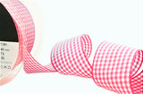 R9323 40mm Shocking Pink Polyester Gingham Ribbon by Berisfords