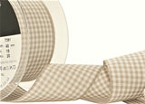 R9324 40mm Steel Grey-White Polyester Gingham Ribbon by Berisfords