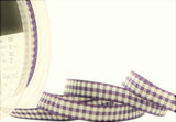R9329 10mm Liberty Purple Polyester Gingham Ribbon by Berisfords