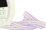 R9333 10mm Orchid-White Polyester Gingham Ribbon by Berisfords