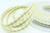 R9403 7mm Cloudy Green-Ivory Rustic Gingham Ribbon by Berisfords