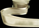 R9437 35mm Silver Grey Satin-Grosgrain Taffeta Stripe Ribbon, Berisfords