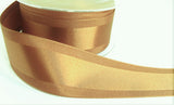 R9439 35mm Copper Brown Satin-Grosgrain Taffeta Stripe Ribbon, Berisfords