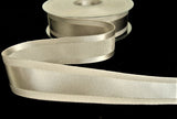 R9440 25mm Silver Grey Satin-Grosgrain Taffeta Stripe Ribbon, Berisfords