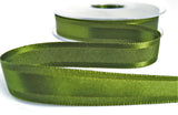 R9442 15mm Cypress Green Satin-Grosgrain Taffeta Stripe Ribbon, Berisfords