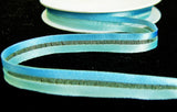 R9467 11mm Blues Silk and Super Sheer Stripe Ribbon by Berisfords