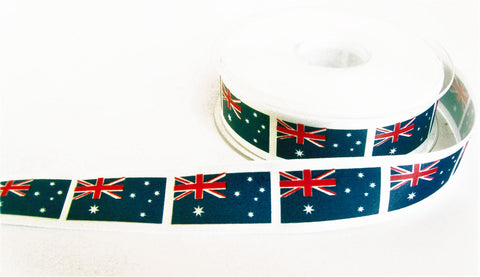 Austillian Jump Ribbon R9655 25mm Australian-Australia National Flag Printed Satin Ribbon ...