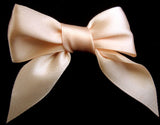 RB001 62mm Oyster Peach Satin Ribbon Bow - Ribbonmoon