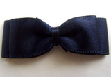 RB012 Navy Double Face Satin Ribbon Propellor Bow