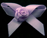 RB050 Light Orchid 7mm Satin Ribbon Rose Bow by Berisfords