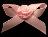 RB055 Light Pink 7mm Satin Rose Bow by Berisfords - Ribbonmoon