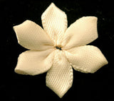 RB060 Cream 6 Petal Satin Flower by Berisfords - Ribbonmoon