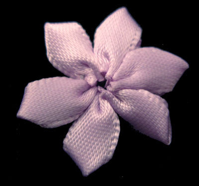 RB063 LIght Orchid 6 Petal Satin Flower by Berisfords - Ribbonmoon