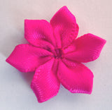 RB065 Shocking Pink 6 Petal Satin Flower by Berisfords - Ribbonmoon