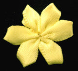 RB066 Baby Maize Yellow 6 Petal Satin Flower by Berisfords - Ribbonmoon