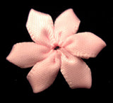 RB070 Light Pink 6 Petal Satin Flower by Berisfords - Ribbonmoon