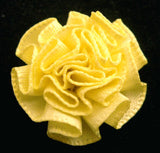 RB094 Baby Maize Yellow Satin Ruched Rosette by Berisfords - Ribbonmoon