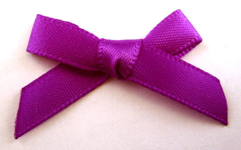 RB116 Purple 7mm Single Faced Satin Ribbon Bow by Berisfords - Ribbonmoon