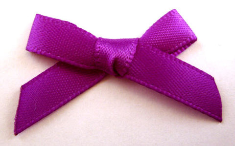 RB116 Purple 7mm Single Faced Satin Ribbon Bow by Berisfords - Ribbonmoon