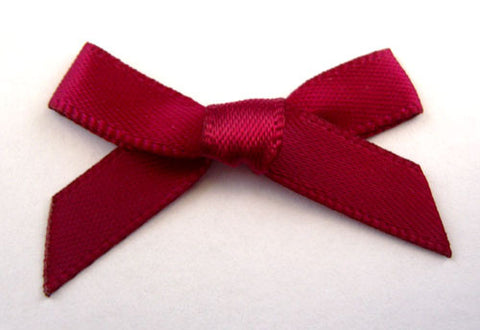 RB127 Wine 7mm Single Faced Satin Ribbon Bow by Berisfords - Ribbonmoon