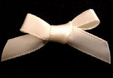 RB128 Antique White 7mm Single Faced Satin Ribbon Bow by Berisfords - Ribbonmoon