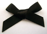 RB130 Black 7mm Single Faced Satin Ribbon Bow by Berisfords - Ribbonmoon