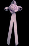 RB140 Light Orchid 3mm Satin Long Tail Rose Bow by Berisfords - Ribbonmoon
