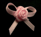 RB151 Light Pink 3mm Satin Rose Bow by Berisfords - Ribbonmoon