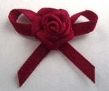 RB155 Wine 3mm Satin Rose Bow by Berisfords - Ribbonmoon
