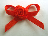 RB158 Autumn Orange 3mm Satin Ribbon Rose Bow by Berisfords - Ribbonmoon