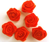RB161 Autumn Orange 13mm Satin Ribbon Rose Bud by Berisfords - Ribbonmoon