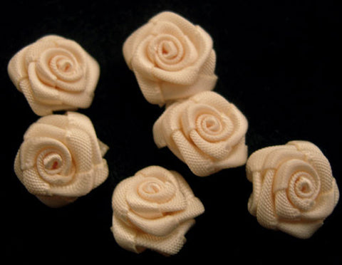 RB170 Cream 13mm Satin Ribbon Rose Bud by Berisfords - Ribbonmoon