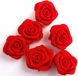 RB173 Red 13mm Satin Ribbon Rose Bud by Berisfords - Ribbonmoon