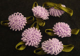 RB235 Lilac Ribbon Cluster Bow Bud