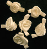 RB244 24mm Bridal White Satin Ribbon Rose - Ribbonmoon
