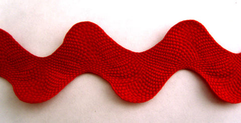 RIC128 32mm Red Ric Rac Braid - Ribbonmoon