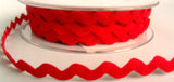 RIC136 9mm Red Ric Rac Briad - Ribbonmoon