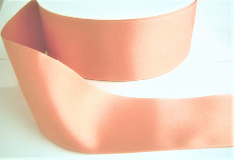 R8576 50mm Rose Gold Pink Double Face Satin Ribbon by Berisfords