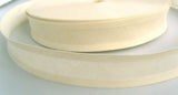 BB345 25mm Cream 100% Cotton Bias Binding Tape - Ribbonmoon