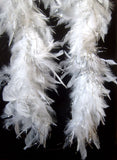 Feather Boa White and Silver Tinsel Approx 1.8 metres Long - Ribbonmoon