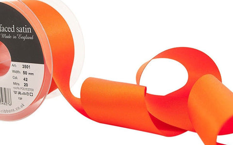 R3704 50mm Orange Delight Double Face Satin Ribbon by Berisfords