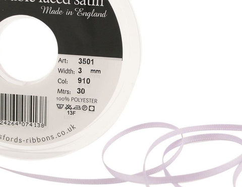 R3060 3mm Orchid Double Face Satin Ribbon by Berisfords
