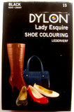 Dylon Black Shoe Dye 20ml Bottle with Pad,Brush and Instruction Leaflet - Ribbonmoon