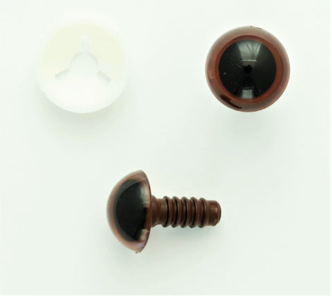 TM82 12mm Brown Eye for Teddy Bear, Toymaking Etc