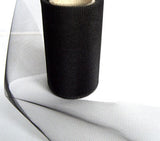 TULLE05 10cm Black Fine Tulle - Ribbonmoon