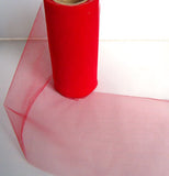 TULLE23 15cm Red Fine Tulle - Ribbonmoon